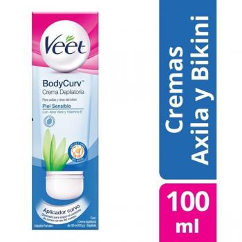 Veet Crema Depilatoria para Piel Sensible Axilas y Bikini 100 ml