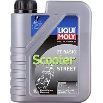 Botella de 1L aceite Liqui-Moly 2T mineral mezcla Basic Scooter. 1619. 4100420016196