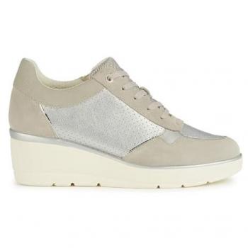 Zapatos de cuña Geox Deportivo Ilde Plata