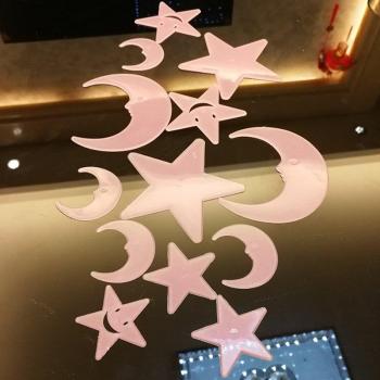8.5x8.5 CM Glow in the Dark Moon and Star Stickers