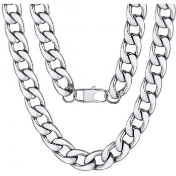 Collier Grosse Chaîne Cubaine Argent Homme 15MM