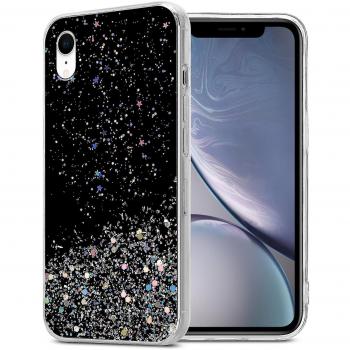 Cover TPU Transparent avec Paillettes pour iPhone XR