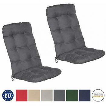 Cuscini per Sedia da Giardino Flair HL 120x50x8cm Extra Comfort Grigio Grafite