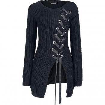 Poizen Industries Meleri Top Strickpullover für Damen schwarz