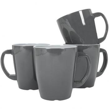 Colección Vivid Line: 4 Tazas Verdes 380 ml con asa
