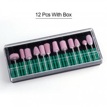 12Pcs Ceramic Nail Drill Bits for Professional Manicure