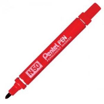Rotulador Permanente Pentel N50 Rojo 4.3 mm – No se Desgasta con Agua ni Luz