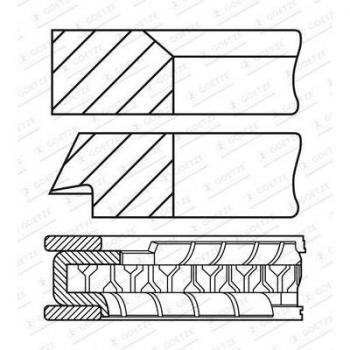 Pistones Aros Goetze Engine 08‑451608‑00