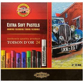 Koh-I-Noor 8554 Artist's Extra Soft Round Dry Chalks