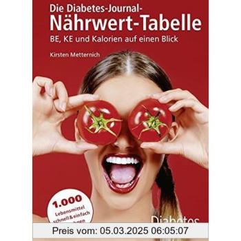 Die Diabetes-Journal-Nährwert-Tabelle: BE, KE und Kalorien auf einen Blick
