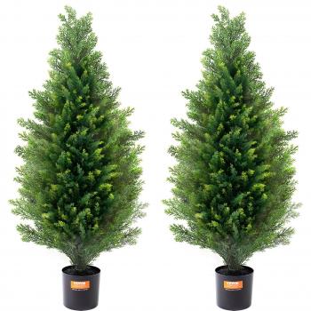 VEVOR 36 Faux Evergreen Cedar Tree Set