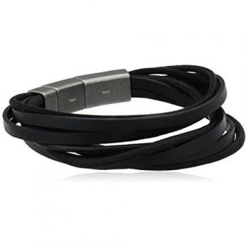 Stile Urbano Bracciale Uomo – Pelle & Acciaio