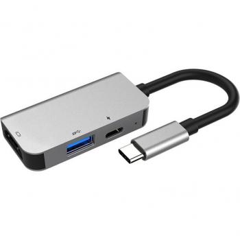 Adaptador HDMI USB-C con puerto USB 3.0