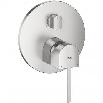 Mitigeur monocommande encastré GROHE Plus, inverseur 3 voies, supersteel
