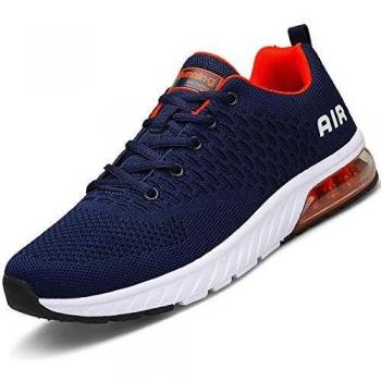 PowerStride Men's Shock Absorbing Athletic Shoes (FA1-BlueRed-7 UK)