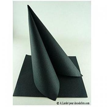 Serviette de table 50 unités, 40 cm x 40 cm, design ébène