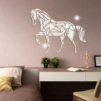 Cavallo Mirror Acrilico Fai-da-te Argento