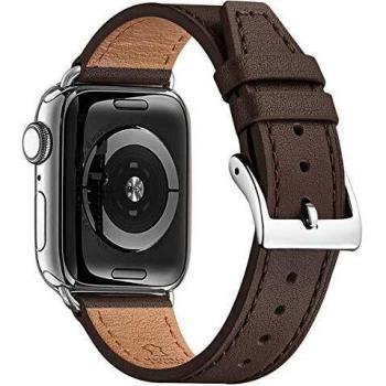 FENGLIN Classic Adjustable Leather Wristband for iWatch Series 6/5/4/3/2/1, SE