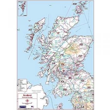 Colour Matt Paper – Scotland Postcode Area Map 2