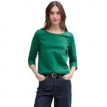 Elegant Pine Green Structured Pullover – Tom Tailor (F L)