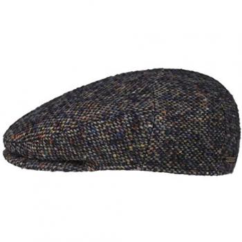 Stetson Colour Spots Driver Flat Cap in Navy