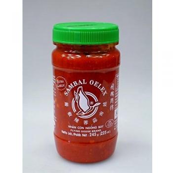 Sambal Oelek pikante Chilipaste mit extra Knoblauch 245g