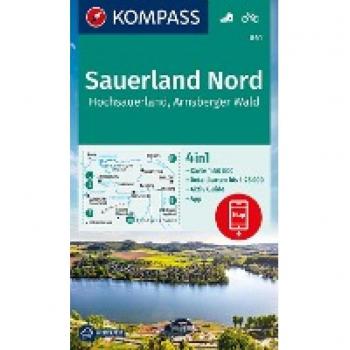 KOMPASS-Karten GmbH Kompass Wanderkarte Sauerland 1, Hochsauerland, Arnsberger Wald: 4in1 Wanderkarte 1:50000 Mit Aktiv Guide Und Detailkarten Inklusive Karte Zur Offline ... (Kompass-Wanderkarten, Band 841)