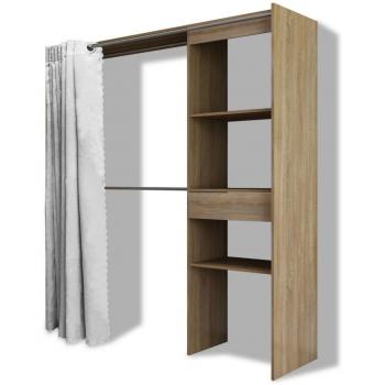 VidaXL 4-Shelf Corner Desk in Oak Finish