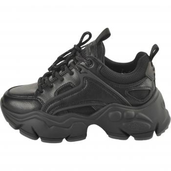 Buffalo para mujer. 1636005 Zapatillas Binary negro (37), 3 a 5cm, Cordones, Casual
