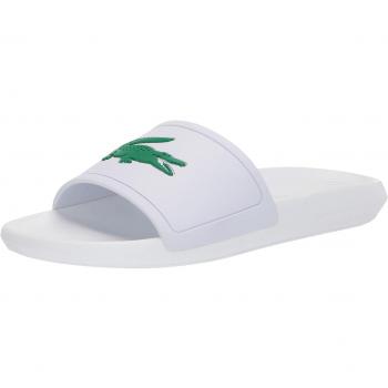 White Croco-Print Lacoste Men's Slide Footwear, 119 cm, UK 12