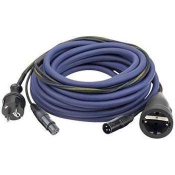 DAP Audio Hybridkabel Schutzkontakt männl. zu Schutzkontakt weibl. & XLR/XLR 10m