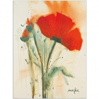 Panel decorativo de madera Marthe Mohnblumenstraua II, 30x1.8x40 cm