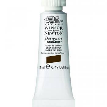 Tubo de Gouache Vandyke Brown 14 ml – Winsor Designers