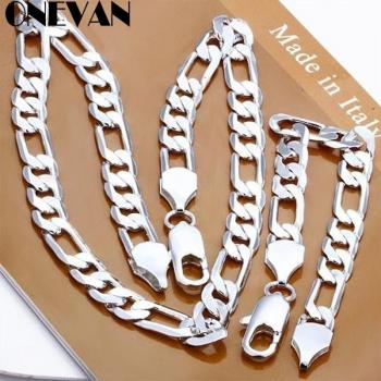 Conjunto de collar y pulsera Figaro de 8mm para hombre