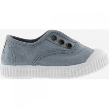 Victoria 1915 Unisex Kinder Sneakers aus gewaschenem Leinen mit elastischem Band und Gummispitze