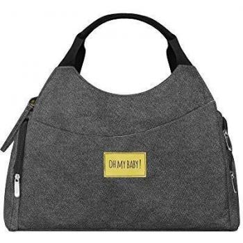 Badabulle Wickeltasche mit Multipocket, grau gemustert