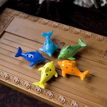 Ocarina de cerámica delfín 6 agujeros