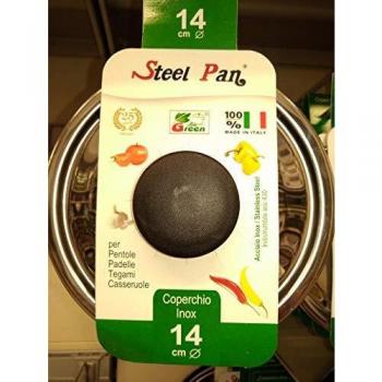 Tapa de Acero Inox con Mango de Baquelita 14 cm