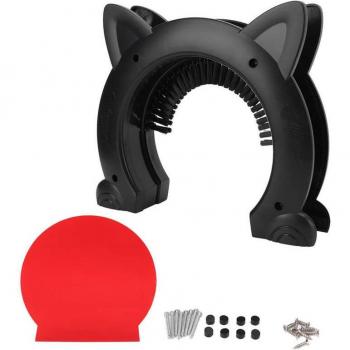 Puerta para Gato con Cepillo de Limpieza
