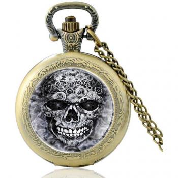 Steampunk Skull Pendant Watch