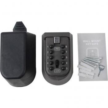 Wall-Mounted Iron Key Safe with Combination Lock