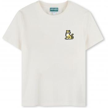 Kenzo Kids T-shirt brodé badge coton unisexe 12 ans blanc 117