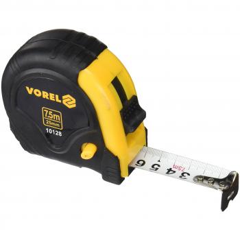 Vorel 10128 7.5m Dual-Tone Measuring Tape (Red‑Black) 25mm