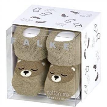 Cuddle Bear Baby Socks – 0‑1 Months, Beige, Cotton, Animal Theme