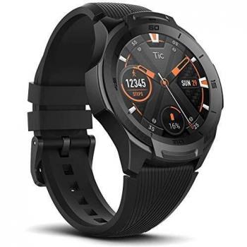 TicWatch S2 – Schwarze Smartwatch, 5 ATM wasserdicht, Wear OS, für Abenteuer und Schwimmen, iOS/Android‑Support