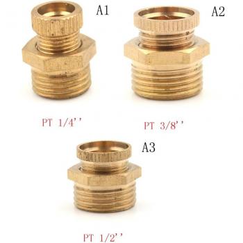 Air Compressor Water Drain Valve Brass Tone PT 1/2 Inch 3/8 Inch 1/4 Inch