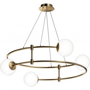 Pendelleuchte Balance in Gold, 4-flammig G9