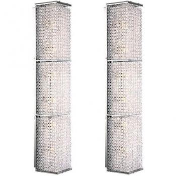 Lumières chromées en cristal pour salon
