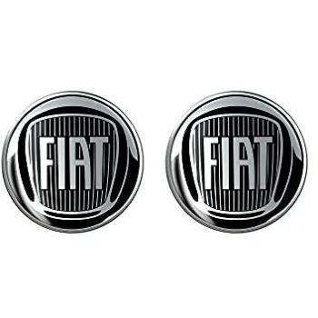 Logo Fiat 3D Noir – 12 mm, Paquet double