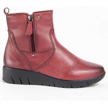 Bordeaux-Purapiel Damenstiefel 99470 – Stilvoller Botilina-Stiefel in burgunderfarbenem Design